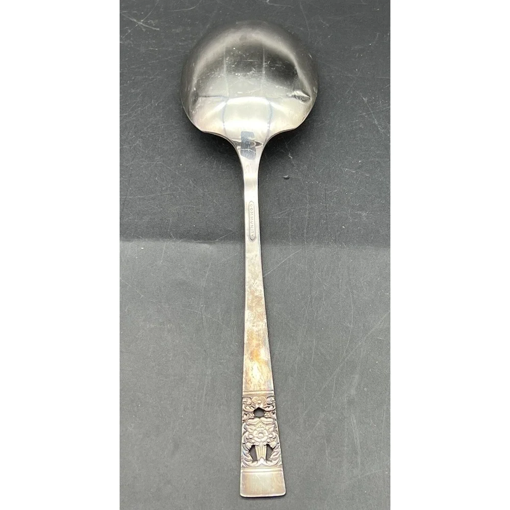 Lot of 3 CORONATION Community Silverplate Flatware Serving Spoon, Spoon, Knife
